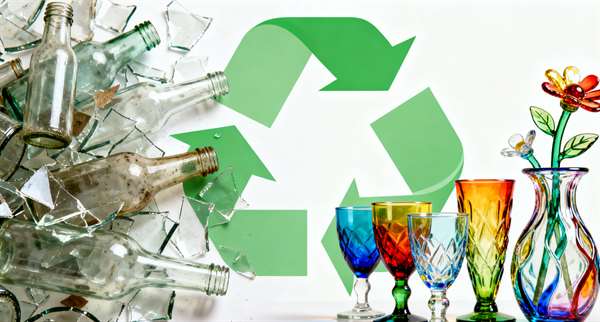 Turning old glass into brand-new treasures through recycling!
